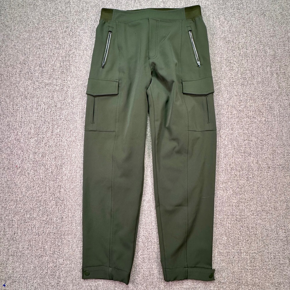 Athleta Endless High Rise Cargo Pant 8 Aspen Olive Green Technical Travel